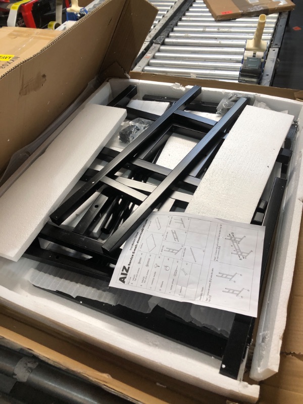 Photo 1 of AIZ Mobile Standing Desk, Adjustable Computer Desk Rolling Laptop Cart on Wheels Home Office Computer Workstation, Portable Laptop Stand Tall Table for Standing or Sitting, Black 31.5" x 19.7"