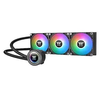 Photo 1 of **SEE NOTES** Thermaltake TH360 ARGB Sync V2 CPU Liquid Cooler/AlO Liquid Cooling/Fan  Black