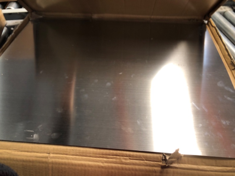 Photo 2 of **MISSING HARDWARE**  zsttion Stainless Steel Backsplash ?24 x 30Inch Range Hood Wall Shield for Kitchen?Four Pre Drilled Holes for Easy Installation (1)