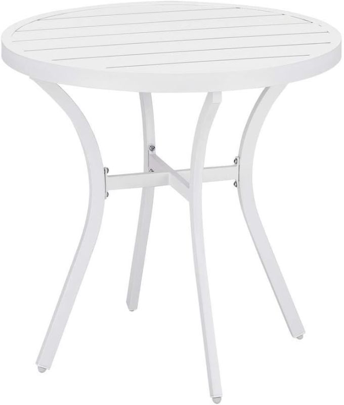 Photo 1 of ***USED - LIKELY MISSING PARTS - UNABLE TO VERIFY FUNCTIONALITY***
StyleWell Mix and Match 28 in. White Round Metal Outdoor Patio Bistro Table