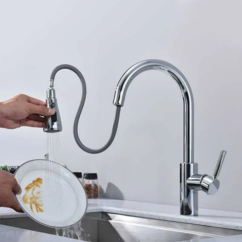 Photo 1 of ***STOCK PHOTO FOR REFERENCE ONLY - ACTUAL ITEM MAY DIFFER***
Kitchen Sink, With Retractable Head, Chrome