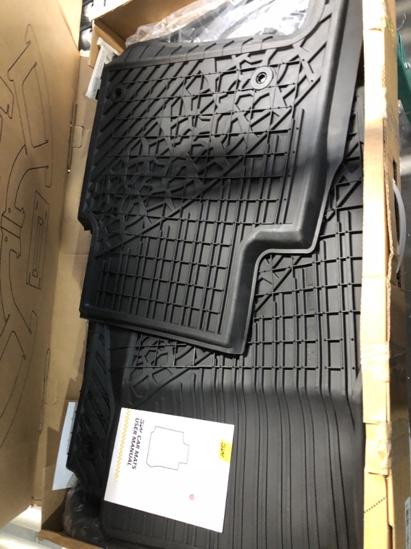 Photo 2 of 3W Floor Mats & Cargo Liner Fit for 2022-2024 Jeep Grand Cherokee (Non L) TPE All Weather Custom Fit Floor Liner for 1st 2nd Rows and Trunk Full Set Car Mats, Black34