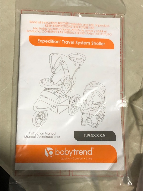 Photo 4 of ***USED - LIKELY MISSING PARTS***
Baby Trend Expedition Jogger Travel System, Millennium White