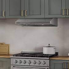 Photo 1 of 30 in. 400 CFM Ultra Slim Ducted Kitchen Under Cabinet Range Hood with Light in Stainless Steel
