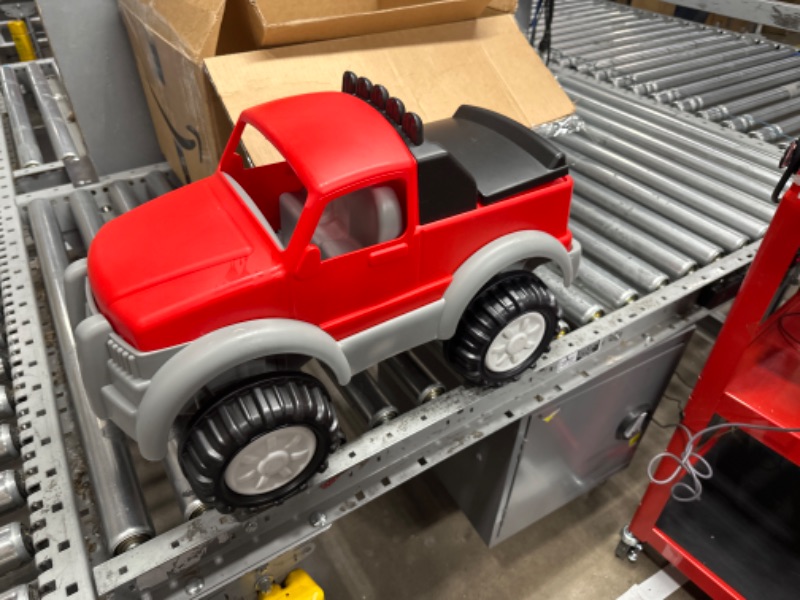 Photo 2 of American Plastic Toys Kids’ Gigantic Pick-Up Truck, Large Truck Bed with Realistic Tonneau Cover, Knobby Wheels and Metal Axles Fit for Indoors and Outdoors, Haul Sand, Dirt, or Toys, for Ages 2+