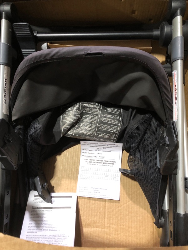 Photo 3 of ( see clerk notes ) Evenflo Pivot Xpand Modular Stroller (Ayrshire Black)