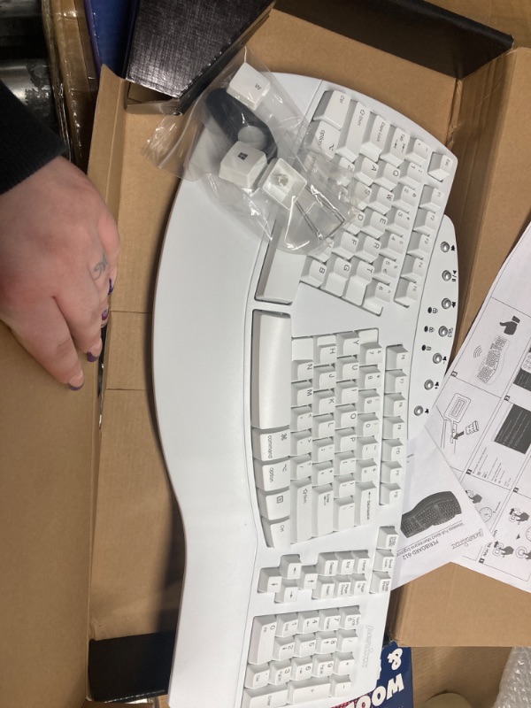 Photo 1 of Perixx Periboard-612 Wireless Ergonomic Split Keyboard, US English Layout