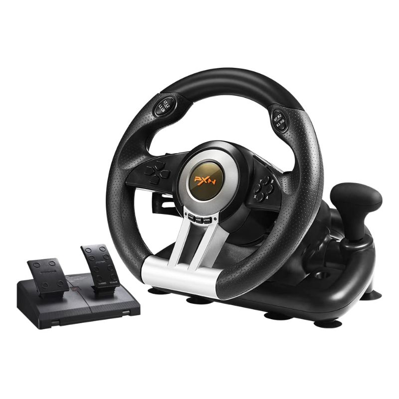 Photo 1 of PXN PC Racing Wheel, V3II 180 Degree Universal Usb Car Sim Race Steering Wheel with Pedals for PS3, PS4, Xbox One, Xbox Series X/S, Nintendo Switch (Black)
