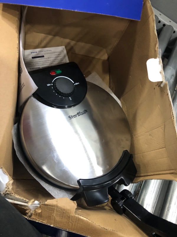 Photo 2 of 10inch Roti Maker by StarBlue with FREE Roti Warmer - The automatic Stainless Steel Non-Stick Electric machine to make Indian style Chapati, Tortilla, Roti AC 110V 50/60Hz 1200W SB-SW2093