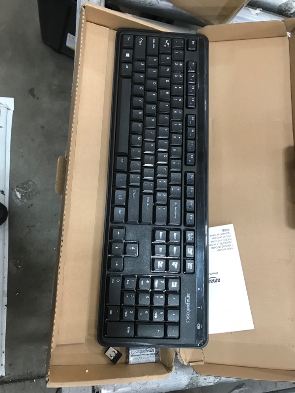 Photo 2 of Amazon Basics Wireless Keyboard-Quiet and Compact-US Layout (QWERTY)