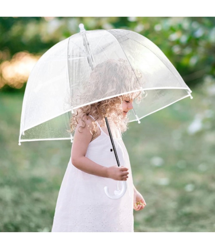 Photo 1 of CYBYQ-Family Kids Clear Umbrellas for Rain Dome Bubble Umbrella Windproof for Kids Boys and Girls