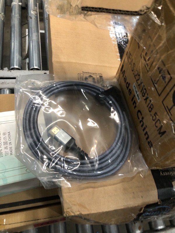 Photo 1 of Highwings 8K@60 HDMI Cable 10FT/3M, 48Gbps 2.1 High Speed HDMI Braided Nylon 4K120 144Hz RTX 3090 eARC HDR10 4:4:4 HDCP 2.2&2.3 Compatible for PS5, PS4, UHD TV and PC 10 feet Grey