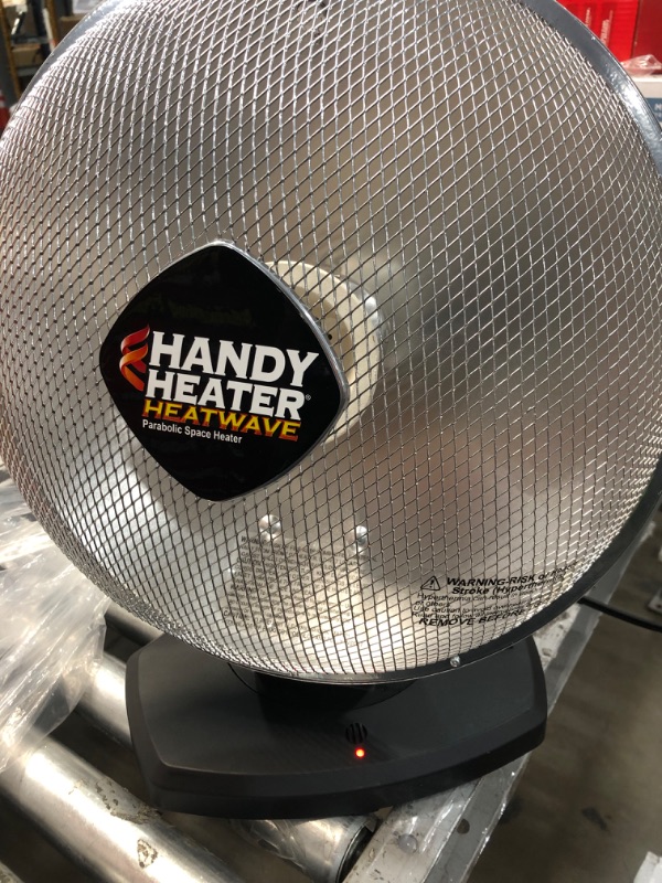 Photo 2 of HANDY HEATER 1200-Watt Oscillating Parabolic Heater, Black
