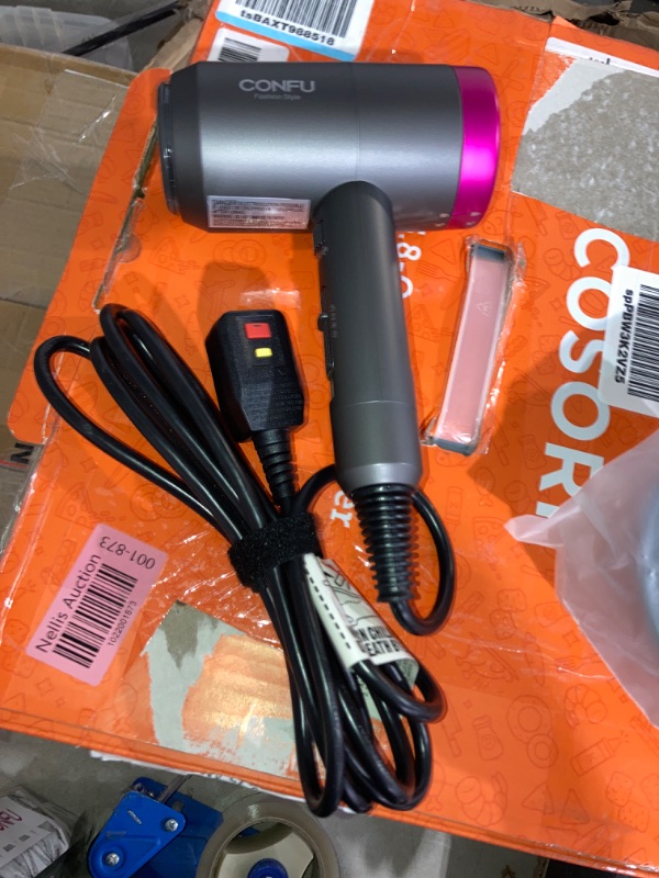 Photo 2 of (READ FULL POST) Ionic Hair Dryer, CONFU 1800W Portable Lightweight Blow Dryer, Fast Drying Negative Ion Hairdryer Blowdryer, 3 Heat Settings & Infinity Speed, with Diffuser and Concentrator Nozzle for Home & Travel