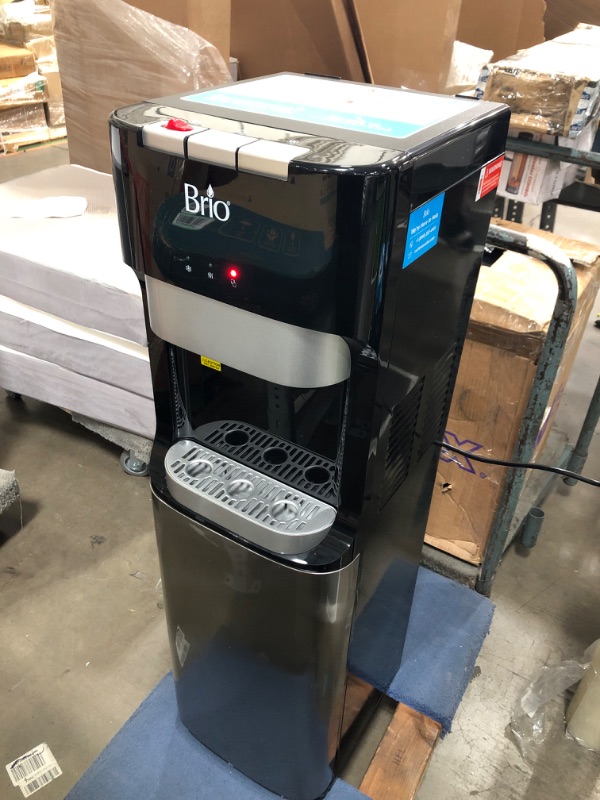 Photo 2 of ***NONREFUNDABLE - NOT FUNCTIONAL - FOR PARTS ONLY - SEE COMMENTS***
Brio Bottom Loading Water Cooler Water Dispenser – Essential Series - 3 Temperature Settings - Hot, Cold & Cool Water - UL/Energy Star Approved