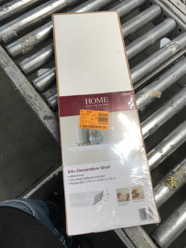 Photo 1 of 24 in. L x 8 in. W Profile White Shelf