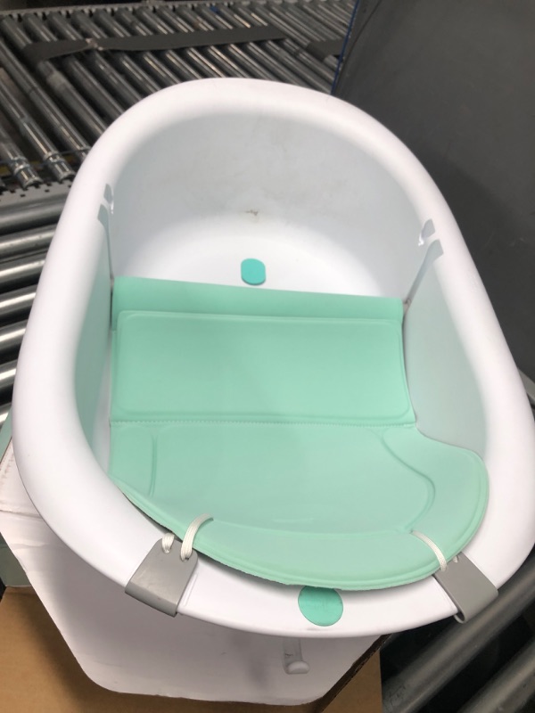 Photo 2 of 4-in-1 Grow-with-Me Bath Tub by Frida Baby Transforms Infant Bathtub to Toddler Bath Seat with Backrest for Assisted Sitting in Tub