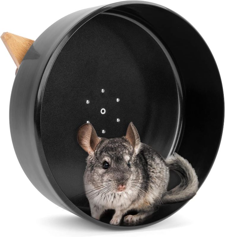 Photo 1 of Niteangel Silent Chinchilla Exercise Wheel - 13.8'' Large Activity Running Small Animal Wheel for Chinchilla Degu or Other Similar-Sized Pets
