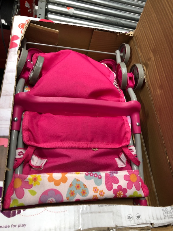 Photo 2 of Adora Doll Accessories 3-in-1 Stroller, Car Seat, Back Pack Carrier, Perfect for Kids 3 Years & up, Pink (217602)