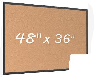 Photo 1 of DAMAGED BOARD; DENTED FRAME Board2by Cork Board Bulletin Board 48 x 36, Black Aluminium Framed 4x3 Corkboard, Office Board for Wall Cork, Large Wall Mounted Notice Pin Board with 18 Push Pins for School, Home & Office 36" x 48"