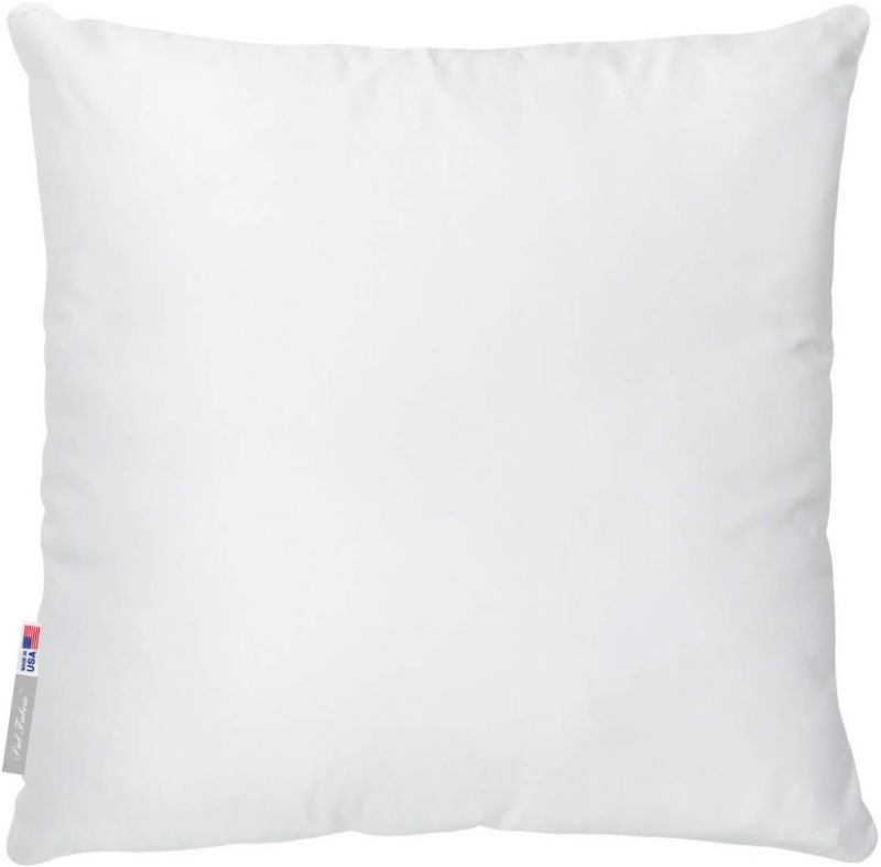 Photo 1 of 20X20 White Cotton Feel Microfiber Square Sham Euro Sofa Bed Couch Decorative Pillow Insert Form