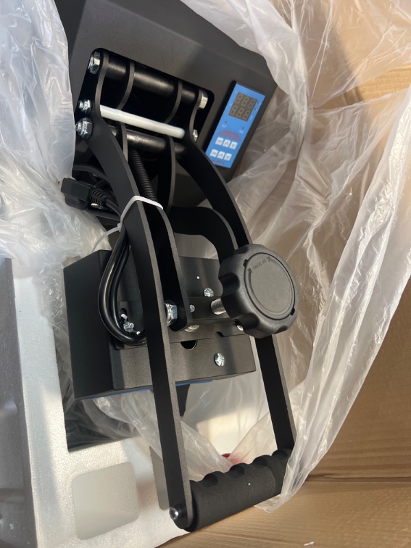 Photo 1 of PNKKODW Hat Press Digital Baseball Cap Heat Press Machine 6x3.5 Inch Clamshell Design Curved Element Cap Sublimation Transfer Press with LCD Timer and Temperature Control, Rigid Steel Frame