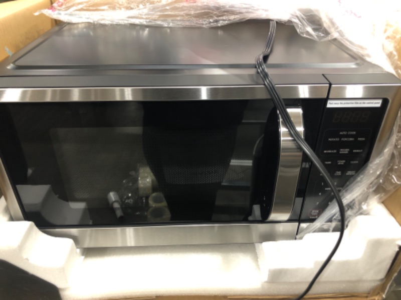 Photo 2 of 1.1 cu. ft. Countertop Microwave in Fingerprint Resistant Stainless Steel