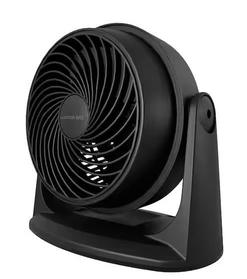 Photo 1 of 8 in. 3 Speed Personal Desk Fan in Black
