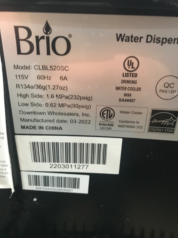 Photo 2 of Brio Self Cleaning Bottom Loading Water Cooler Water Dispenser - Limited Edition