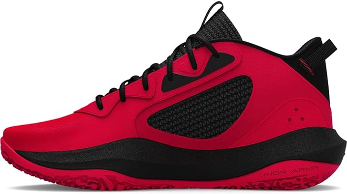 Photo 1 of ***USED - DIRTY***
Under Armour Unisex-Adult Lockdown Basketball Shoe, Red/Black/White, Women's Size 10.5, Men's Size 9
