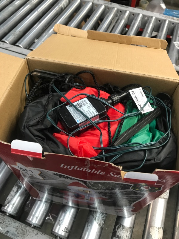 Photo 1 of 8 FT Christmas Inflatable Santa Claus Outdoor Decorations, Blow up Santa Claus with Gift Bag, Giant Santa Carrying Present Sack, Xmas Decor for Yard Garden Lawn, Built-in LED Lights, IP44 Waterproof 8FT Santa