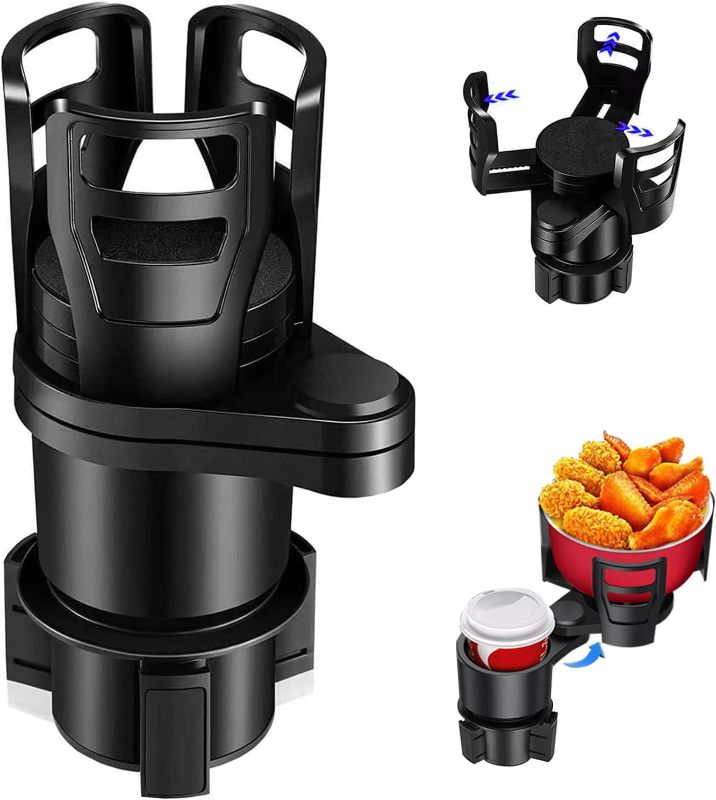 Photo 1 of 2-in-1 Multifunction Car Drink Expander Adapter, All Purpose Car Cup Holder Expander with Adjustable, Solar Grass Cup Holder Expander for Most Cars (Cup Holder 2-in-1)