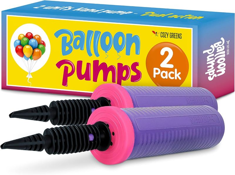 Photo 1 of Balloon Pump Hand Held, Inflator Air Pump for Balloons - 2Way Dual Action, 2Pack: Friends can Help - Easy to Use, 100% Lifetime Satisfaction Guarantee - Sturdy Ballon Inflator Pump
