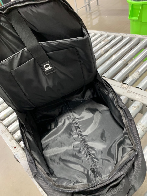 Photo 1 of AMBOR Rolling Backpack, Waterproof Wheeled Backpack, Carry-on Trolley Luggage Suitcase Compact Business Backpack with Wheels, Student Rolling Laptop Bag Trolley Carry Luggage Fits 15.6 Inch - Black 15.6inch Black