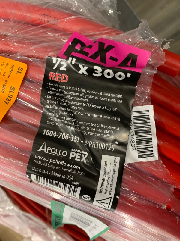 Photo 1 of Apollo Expansion PEX 1/2 in. D X 300 ft. L Polyethylene Pipe 160 psi - Case of: 1;
