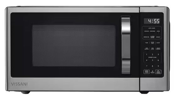 Photo 1 of 1.1 cu. ft. Countertop Microwave in Fingerprint Resistant Stainless Steel
