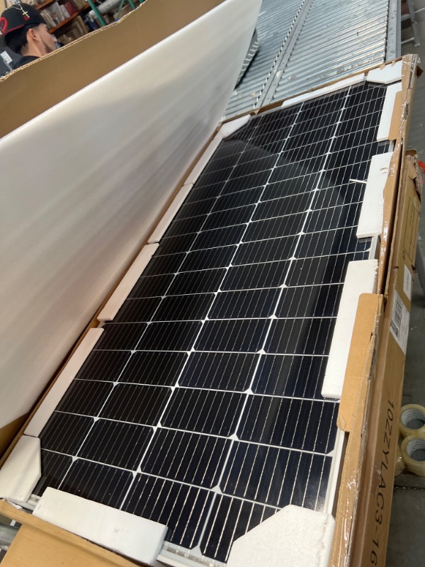 Photo 2 of 200-Watt 12-Volt Monocrystalline Solar Panel for Off Grid Large System Residential Commercial House Cabin Sheds Rooftop