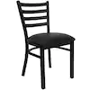 Photo 1 of 2 pack 
Flash Furniture
HERCULES Series Black Ladder Back Metal Restaurant Chair with Black Vinyl Seat