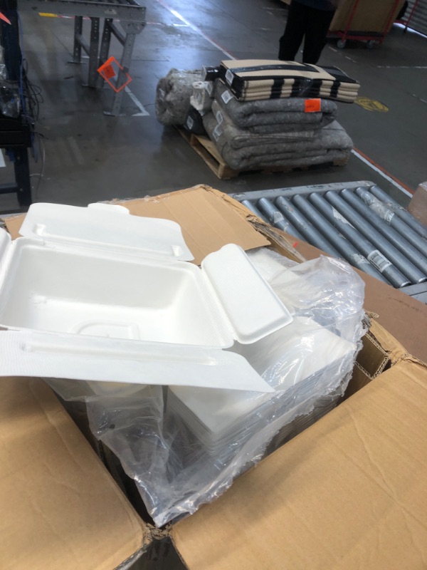 Photo 1 of Eco-Products Vanguard Folia (II) Renewable & Compostable Take-Out Container, 6 x 5.4 x 2.5