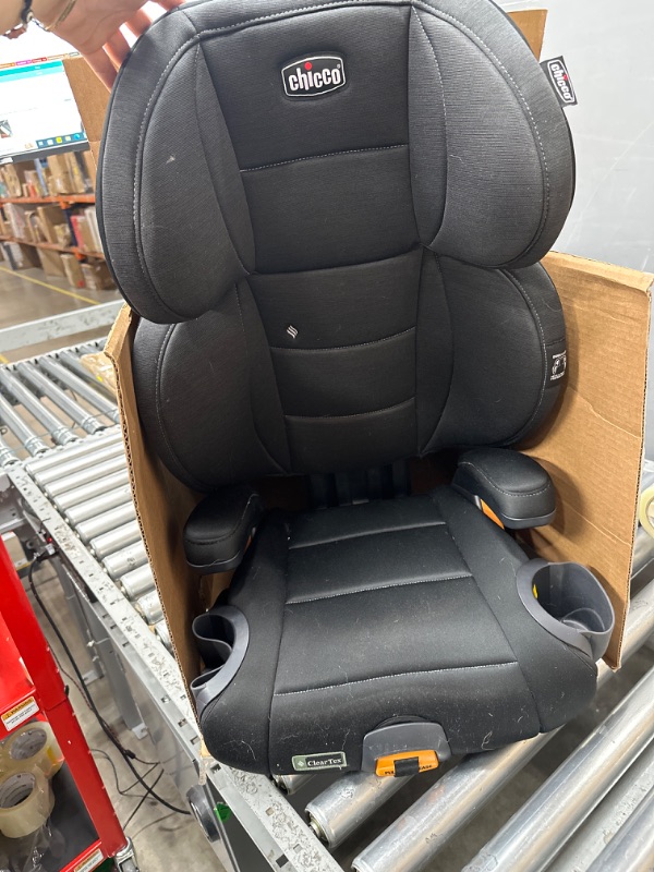 Photo 2 of *DIRTY* Chicco KidFit ClearTex Plus 2-in-1 Belt-Positioning Booster Car Seat, Backless and High Back Booster Seat, for Children Aged 4 Years and up and 40-100 lbs. | Obsidian/Black