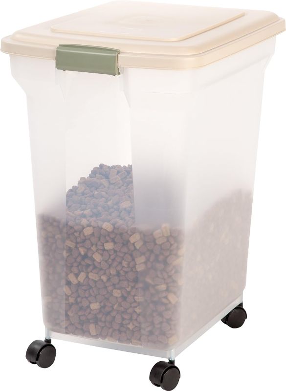 Photo 1 of 28qt WeatherPro Airtight Pet Food Storage Container with Attachable Casters, For Dog Cat Bird and Other Pet Food Storage Bin, Keep Pests...
