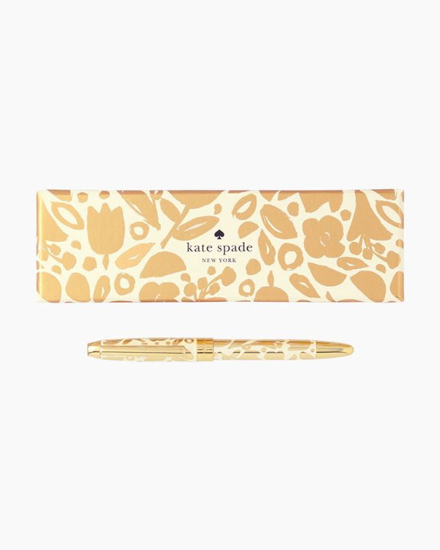 Photo 1 of Kate Spade New York Golden Flowers Boxed Ballpoint Pen
