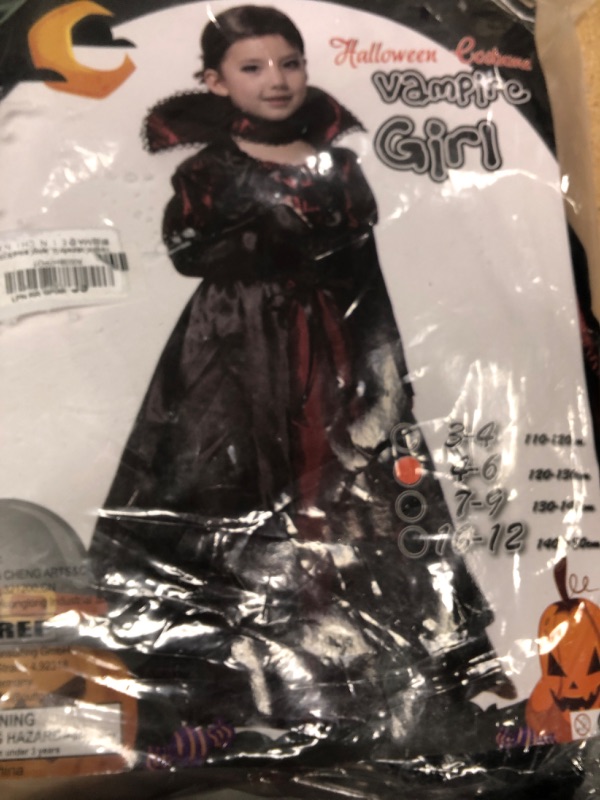 Photo 1 of little girl size 4-6 vampire costume