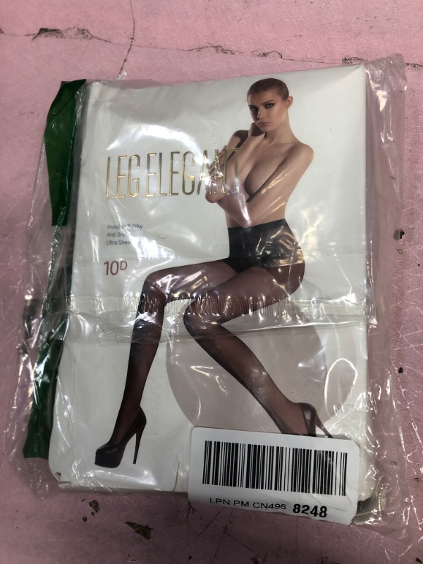 Photo 2 of leg elegant 5 Pairs 10D Women's Sheer Tights Ultra Sheer Pantyhose with Control Top XX-Large Nude