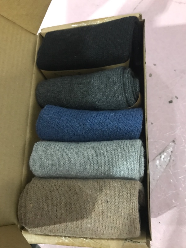 Photo 2 of Loritta 5 Pairs Womens Wool Socks Thick Knit Vintage Winter Warm Cozy Crew Socks Gifts Pure Style