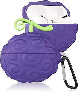 Photo 1 of Oqplog for AirPod Pro 2019/Pro 2 Gen 2022 Case Cover for AirPods Pro Silicone Cases Air Pods Pro Cute Funny Cartoon 3D Kawaii Fun Soft Designer Trendy Cool for Girls Boys Teen Girly Purple Fruit