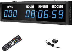 Photo 1 of Blue 1.8" 9Digits Large LED Countdown Count Up Days Clock with Remote Christmas Event