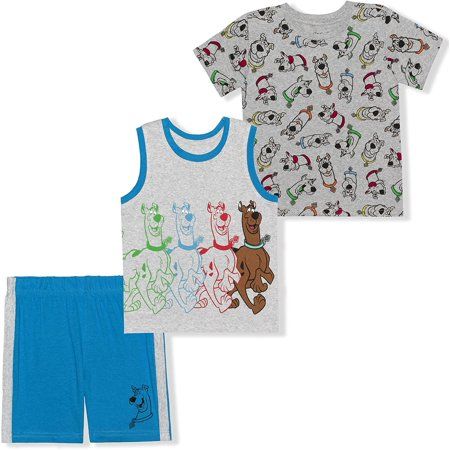 Photo 1 of Warner Bros. Boy S 3 Pack Scooby Doo Shirts and Short Set Short Sleeve and Undershirt
