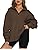 Photo 1 of ATHMILE Womens Oversized Half Zip Pullover Long Sleeve Sweatshirt Quarter Zip Hoodie Sweater Teen Girls Fall Y2K Clothes
