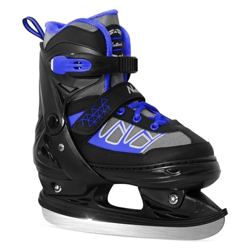 Photo 1 of Nattork Ice Skates for Kids, Blue for Big Kids, Adjustable Ice Skates for Boys and Girls - Ice Hockey Skates for Outdoor and Rink, Warm and Soft Plush

